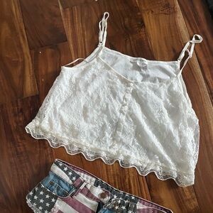 Womens spaghetti strap crop top
